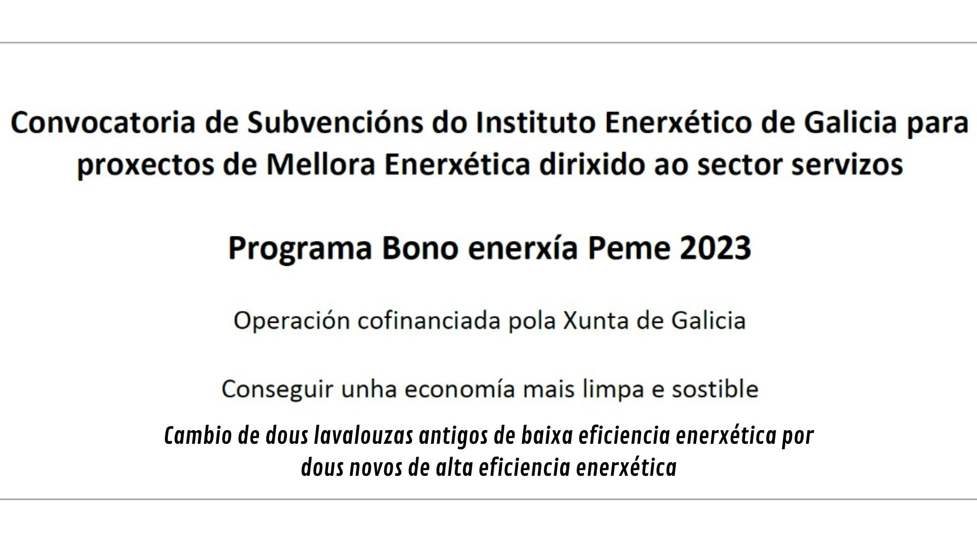 Programa Bono Enerxía Peme 2023